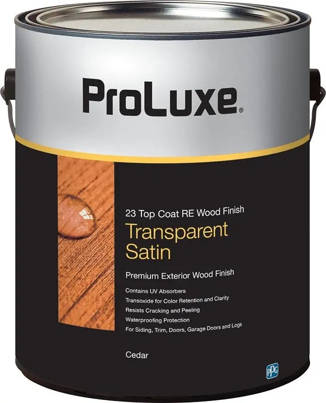 ProLuxe SIK43 SIK4307701 Top Coat Glass RE Wood Finish, Satin, Cedar, Liquid, 1 gal