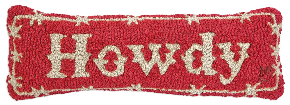 Bulk Value Howdy Hand-Hooked Pillow