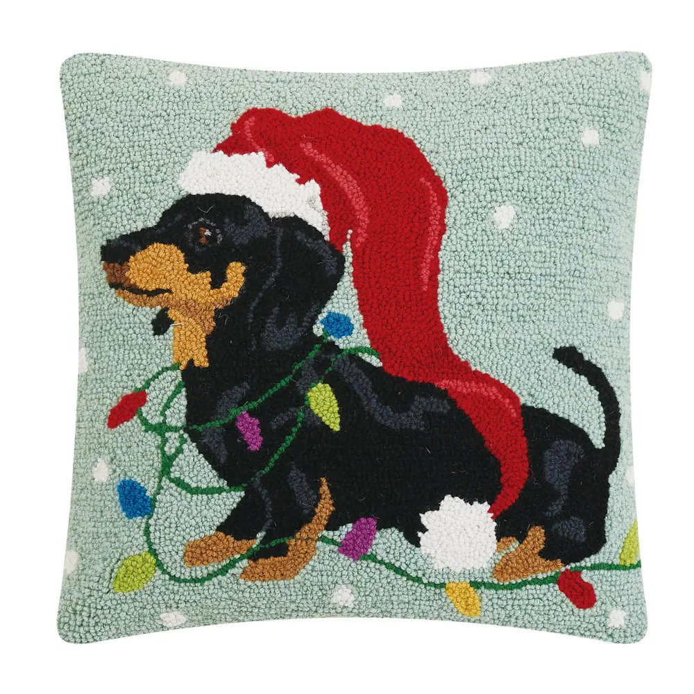 Christmas Dachshund w/Long Hat Hook Pillow 100 Count