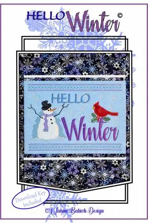 Janine Babich Hello Winter Wall Hanging # JBDHELLO4