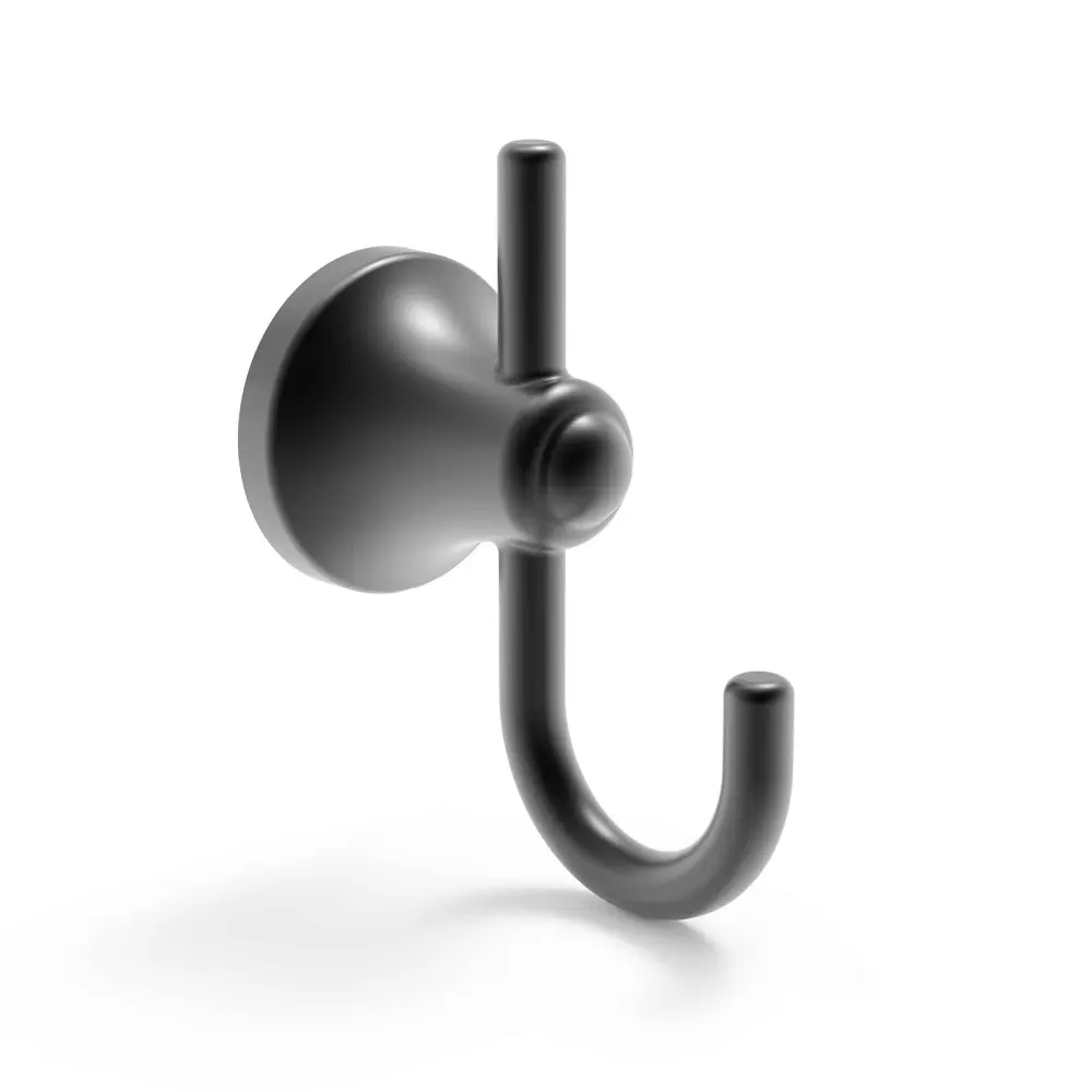 Laia Double Robe Hook, Non-glossy Black