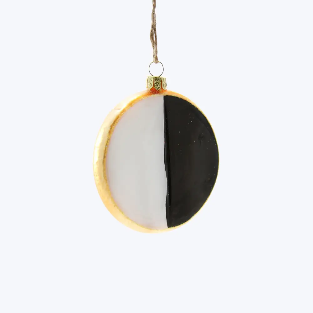 Onyx & White Cookie Ornament