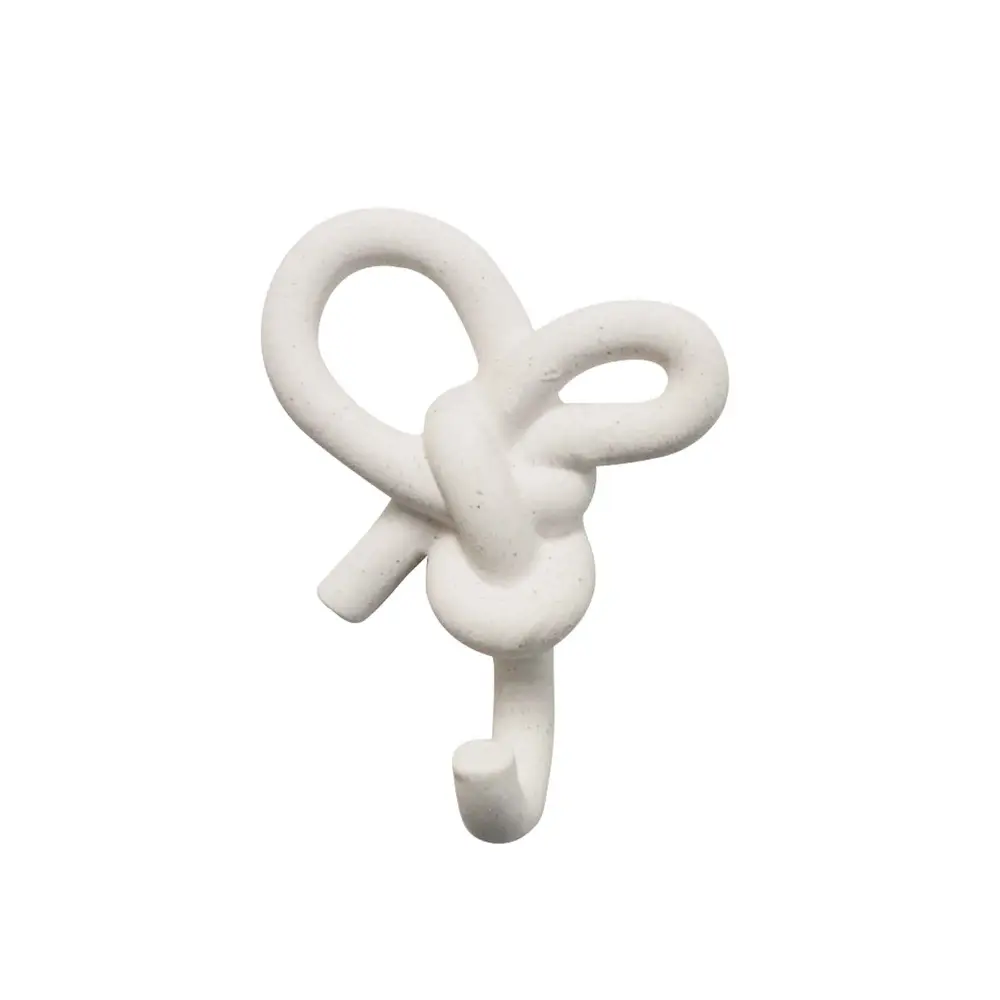 Rust-Resistant Knot Wall Hook, 5.5" x 3.5" ivory