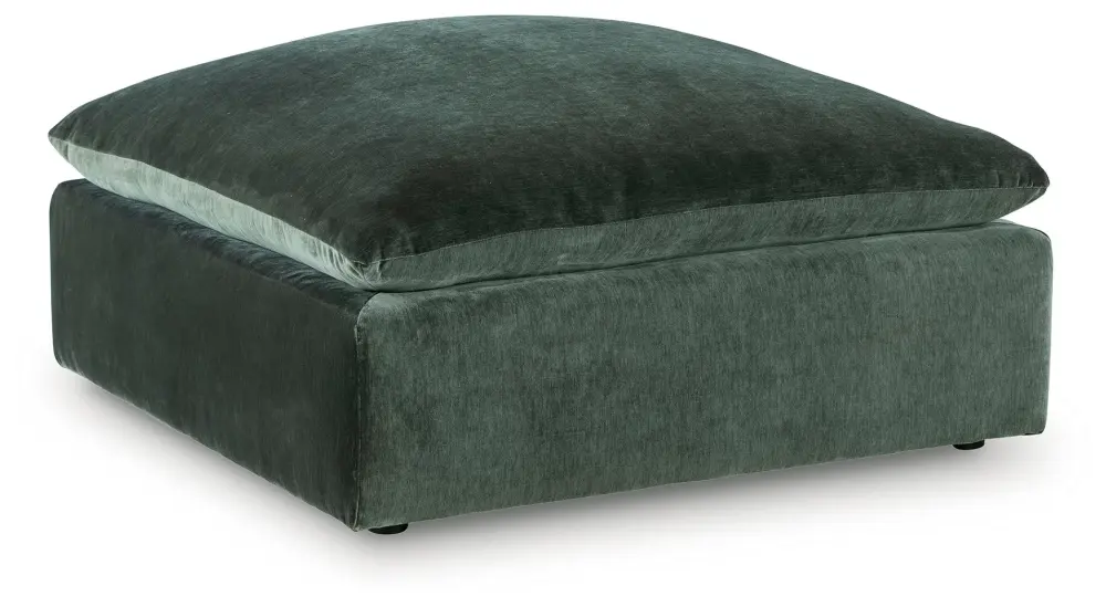 Carriage View - Voluminous Accent Ottoman - Jade
