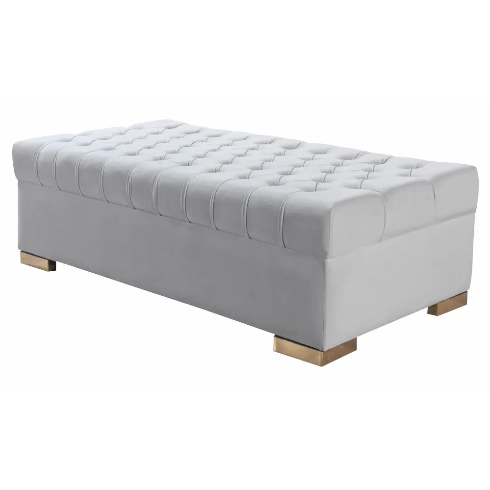 Diamond Modern Furniture NV Lauren Fabric Ottoman LAURENPEARL-OTT