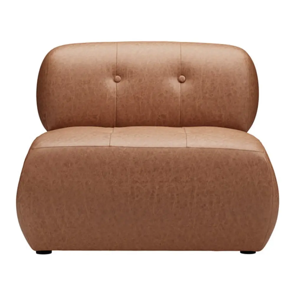 Hudson Accent Chair - Tan Walnut Finish