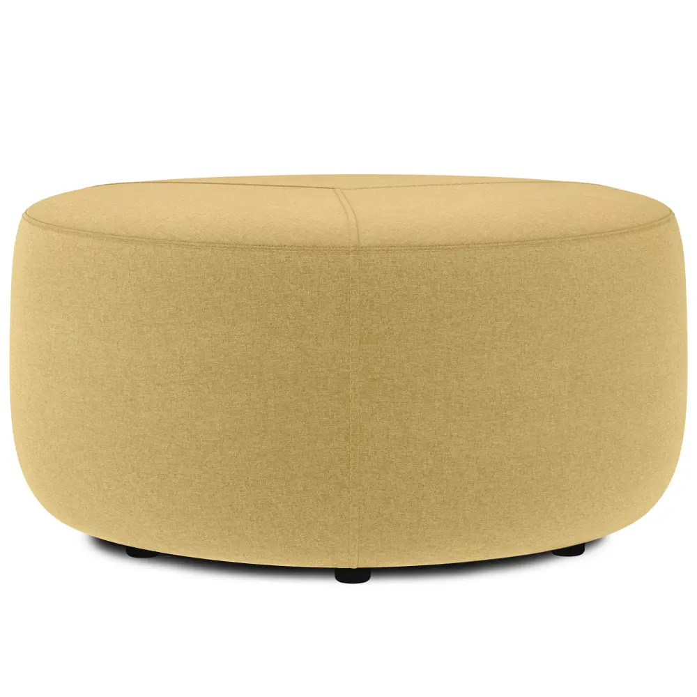Moore - Upholstered Generous Ottoman Walnut Finish