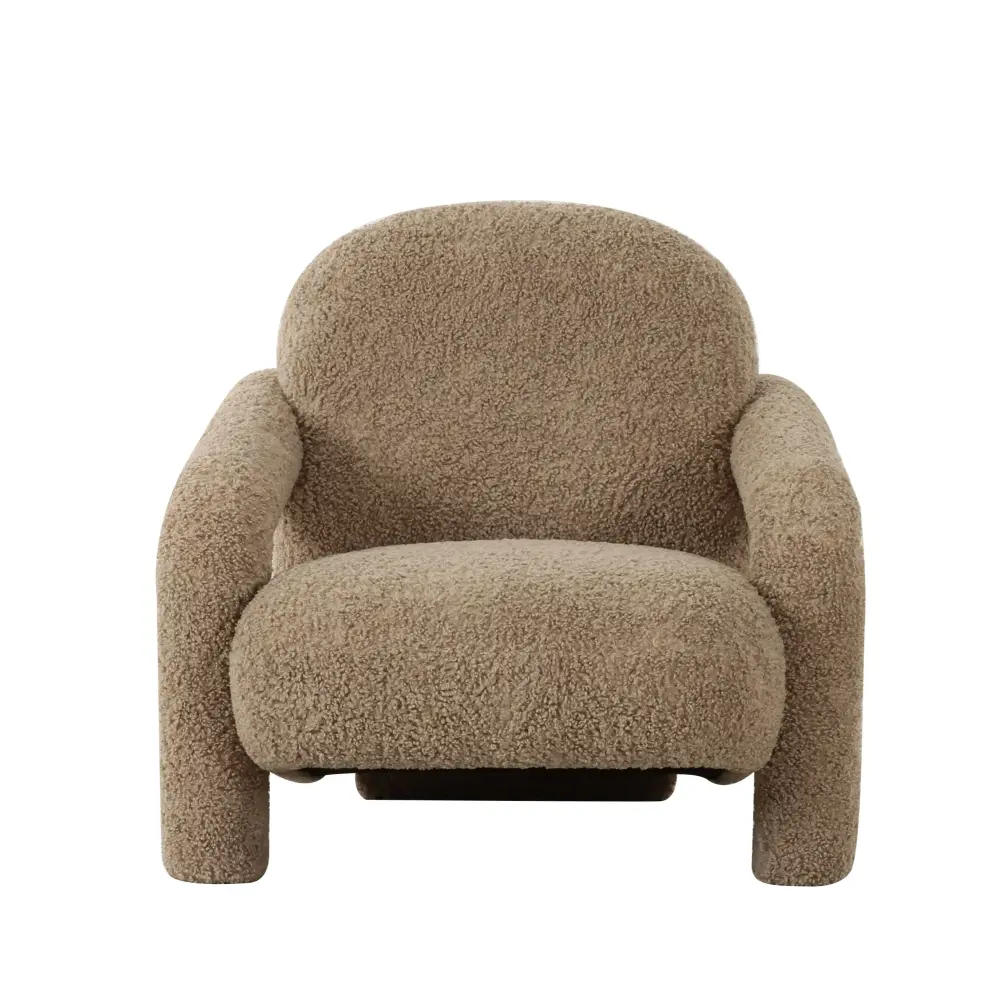 Multi-Tiered Divani Casa Trevor - Present-day Tan Fabric Accent Chair