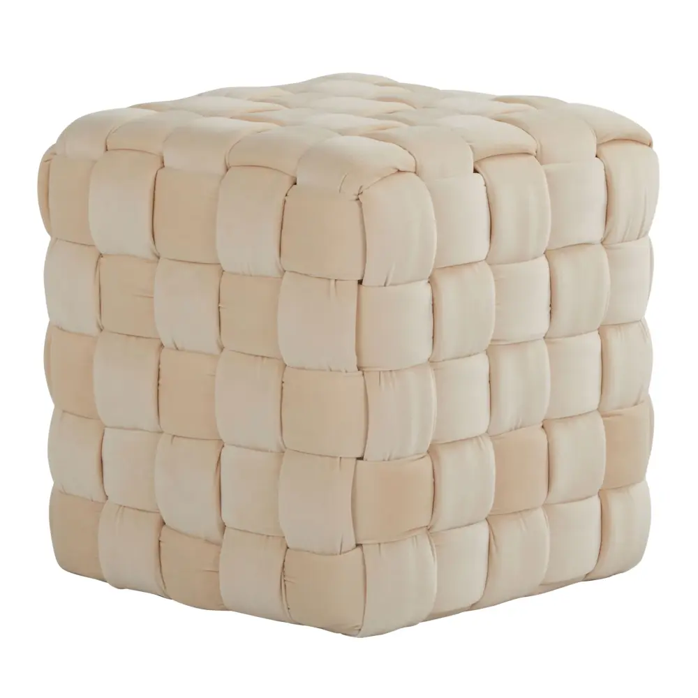 Square Braided Ottoman - Easy Assembly