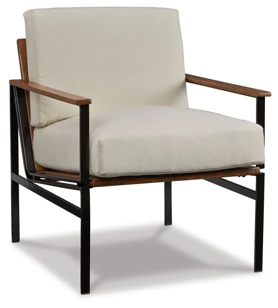 Tilden - Accent Chair - Ivory / Chestnut