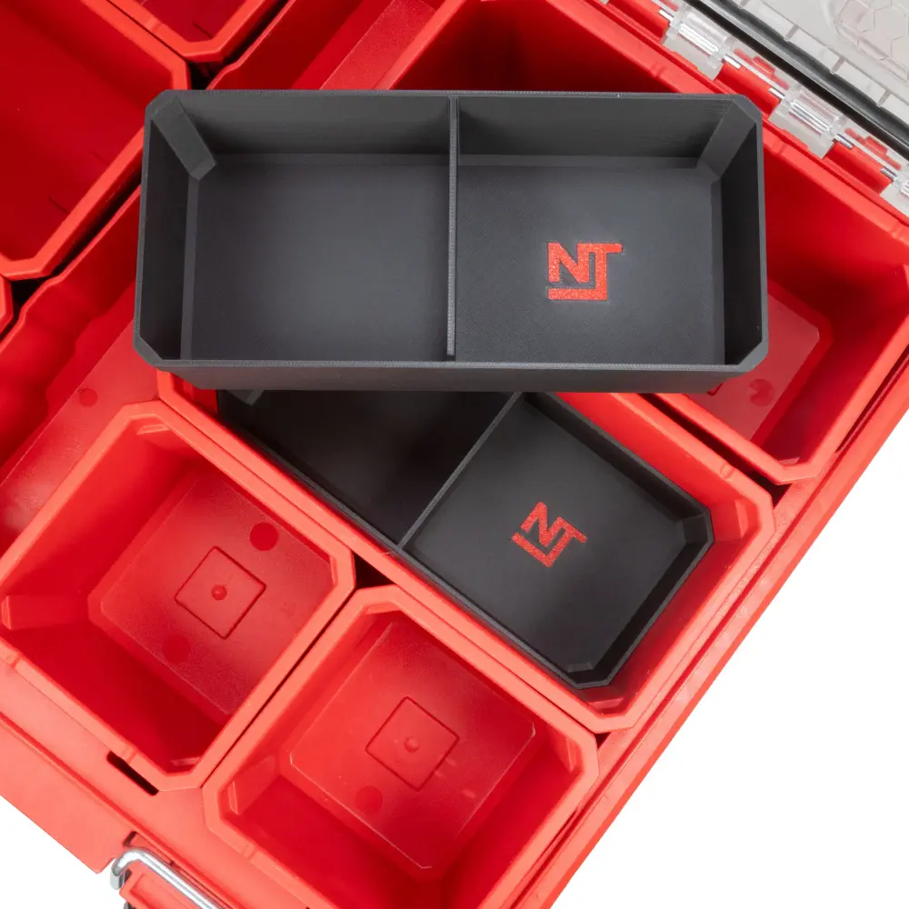 Dual Compartment Stacking Divider Bins Sizable Milwaukee PACKOUT Organizer