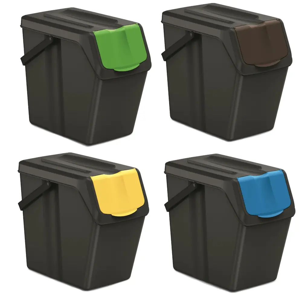 Keden SORTI BOX Trash Can 4 x 25L Recycling Waste Bin Sorting Adjust