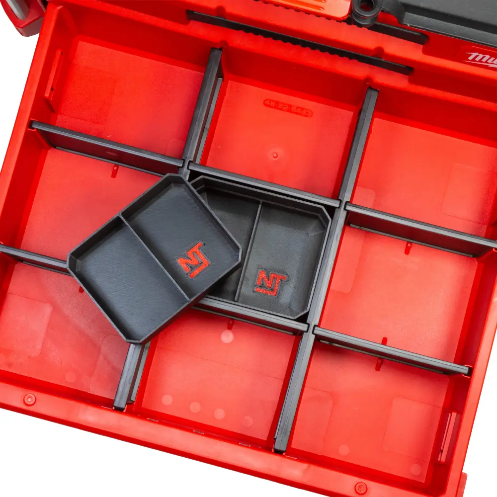 Stacking Divider Bins Milwaukee PACKOUT 3-Drawer | 13 Gallon Capacity