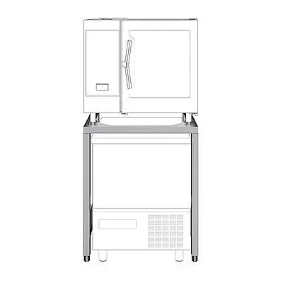 Electrolux Professional Stacking kit gas 6 GN 1/1 oven placed on 7kg and 15kg crosswise blast chiller freezer, 922657