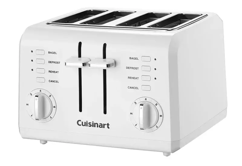 Cuisinart CPT-142P1 Toaster, 850 W, 4 Slice/Hr, Browning Control, Plastic, Chalk