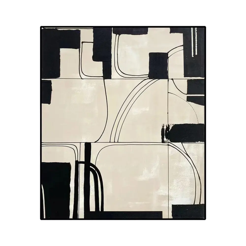 Architect's Dream Oil Painting - Ebony & Cream