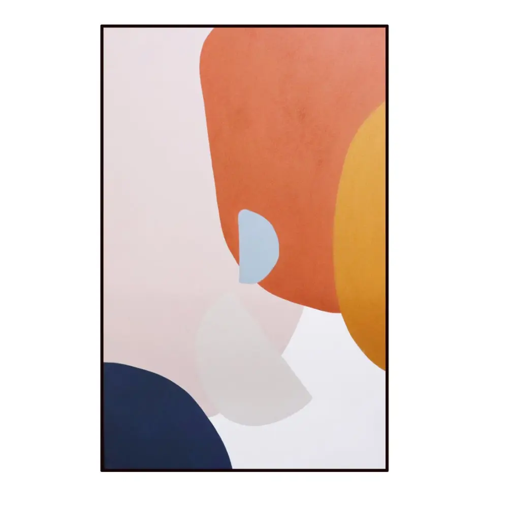 Crimson Oil Canvas - Midnight Frame