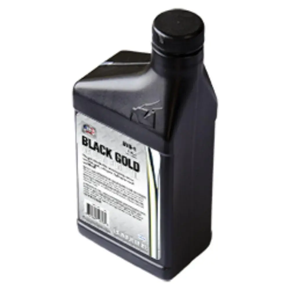 PINT BOTTLE EBONY GOLD VACUUM PUMP OIL Stretched Canvas