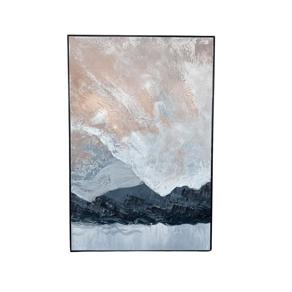 Premium Gallery-Wrapped Winter Morning Oil Painting