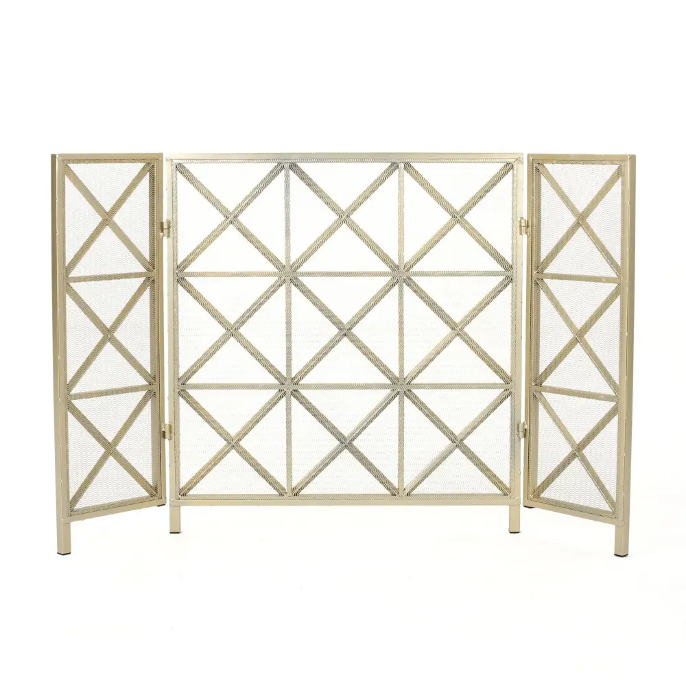 Certified Non-Toxic Margaret - 3 Panel Fireplace Screen Iron