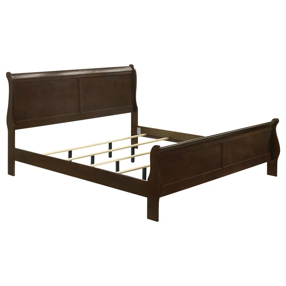 Diamond Modern Furniture COA Louis Philippe King Panel Sleigh Bed 202411KE