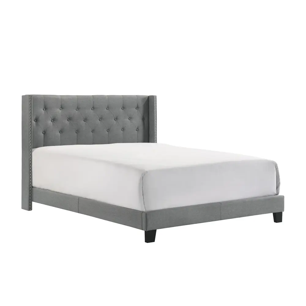 Diamond Modern Furniture CM Makayla Queen Upholstered Panel Bed 5267GY-Q