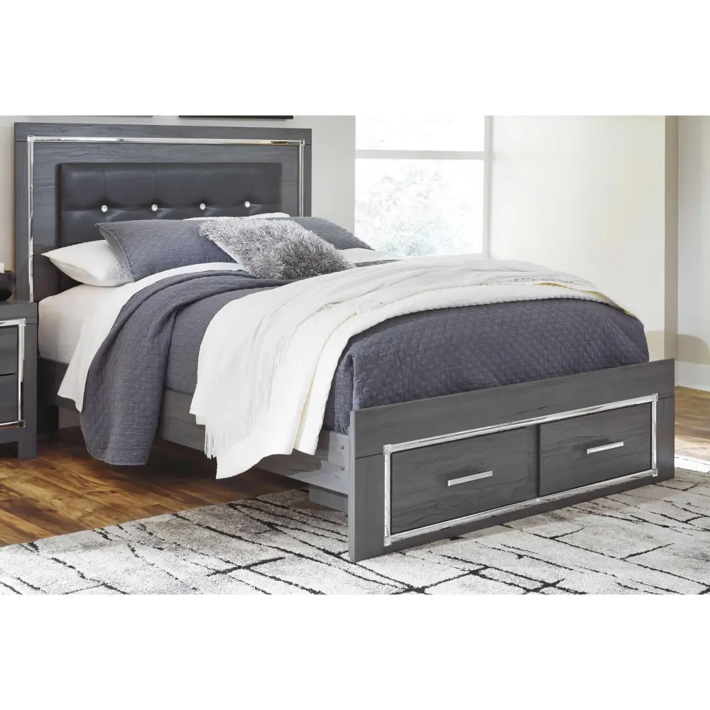 Diamond Modern Furniture Select Design Lodanna Queen Panel Bed Storage B214-57/B214-54S/B214-96
