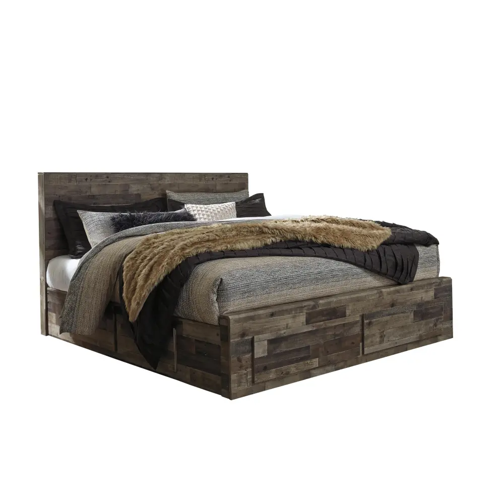 Diamond Modern Furniture Unique Design Derekson King Panel Bed Storage B200-58/B200-56S/B200-60/B200-95/B100-14