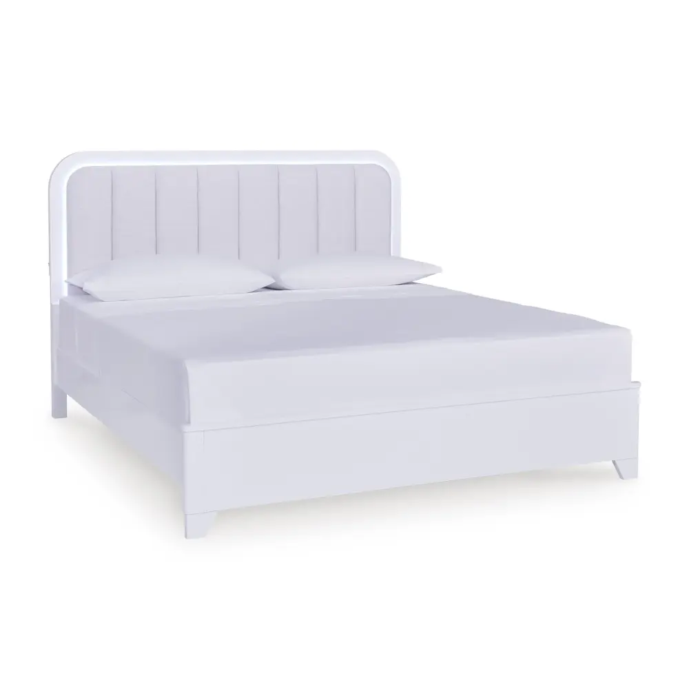 Diamond Modern Furniture Unique Design Jarlee King Upholstered Panel Bed PCB392-58/PCB392-56