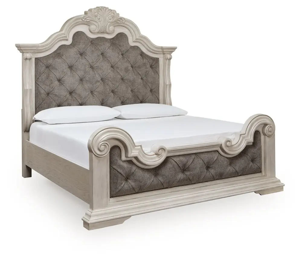 Slatted Headboard Bruchandi - Upholstered Panel Bed