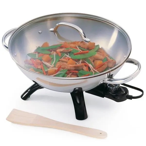 Presto High-Visibility Stainless Steel Electric Wok, 05900