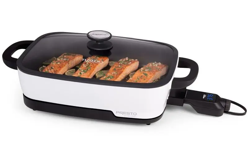 Presto Precise 16-Inch Tuxedo Digital Precision Skillet Multi-Cooker, 06854