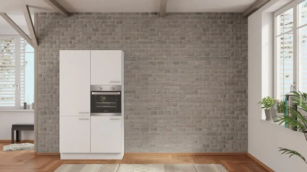 nobilia kitchen block Arnsberg 120 cm Alpine white dull Sierra oak pantry