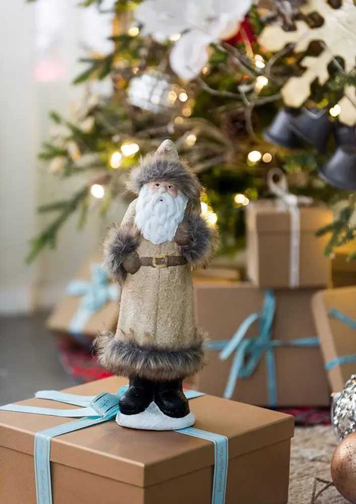 Christmas Gnomes Decorations, Christmas Table Home Ornaments Holiday Party Gifts place 2) - Beige / White