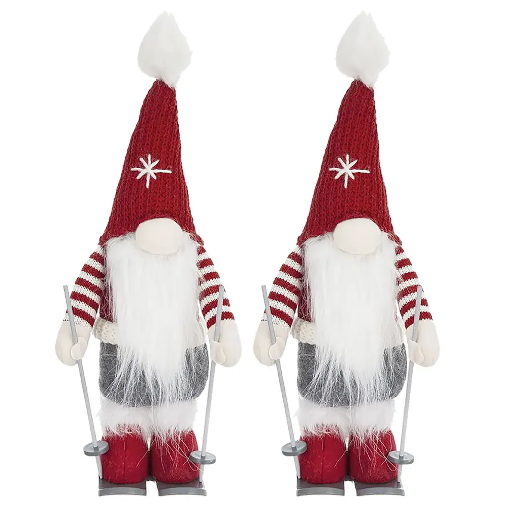 Crepe Paper Christmas Gnomes Decorations, Christmas Table Home Ornaments Holiday Party Gifts (Set 2) - Assorted colors