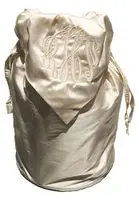 MONOGRAM SILK DRAWSTRING BAG
