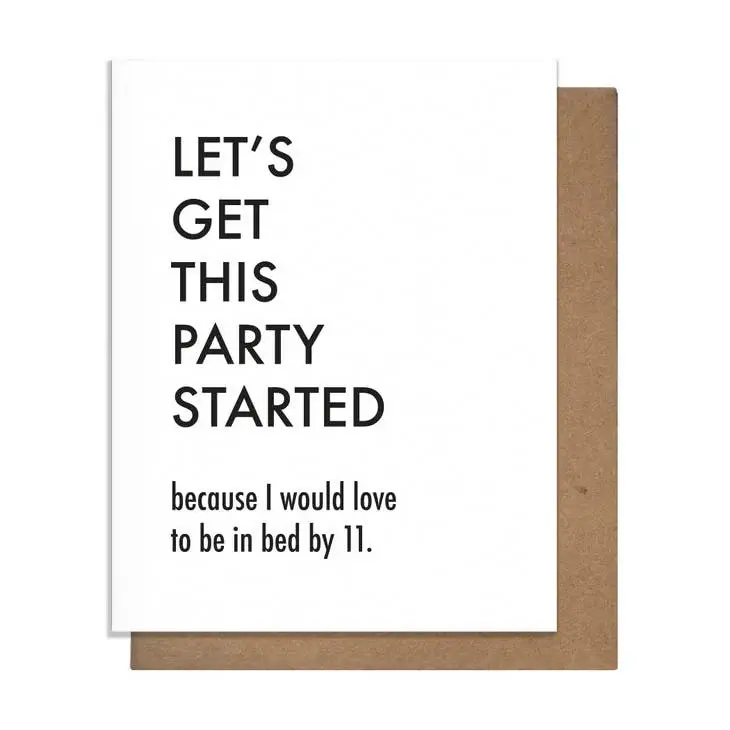 Premium Personalized Party Started - Birthday Card