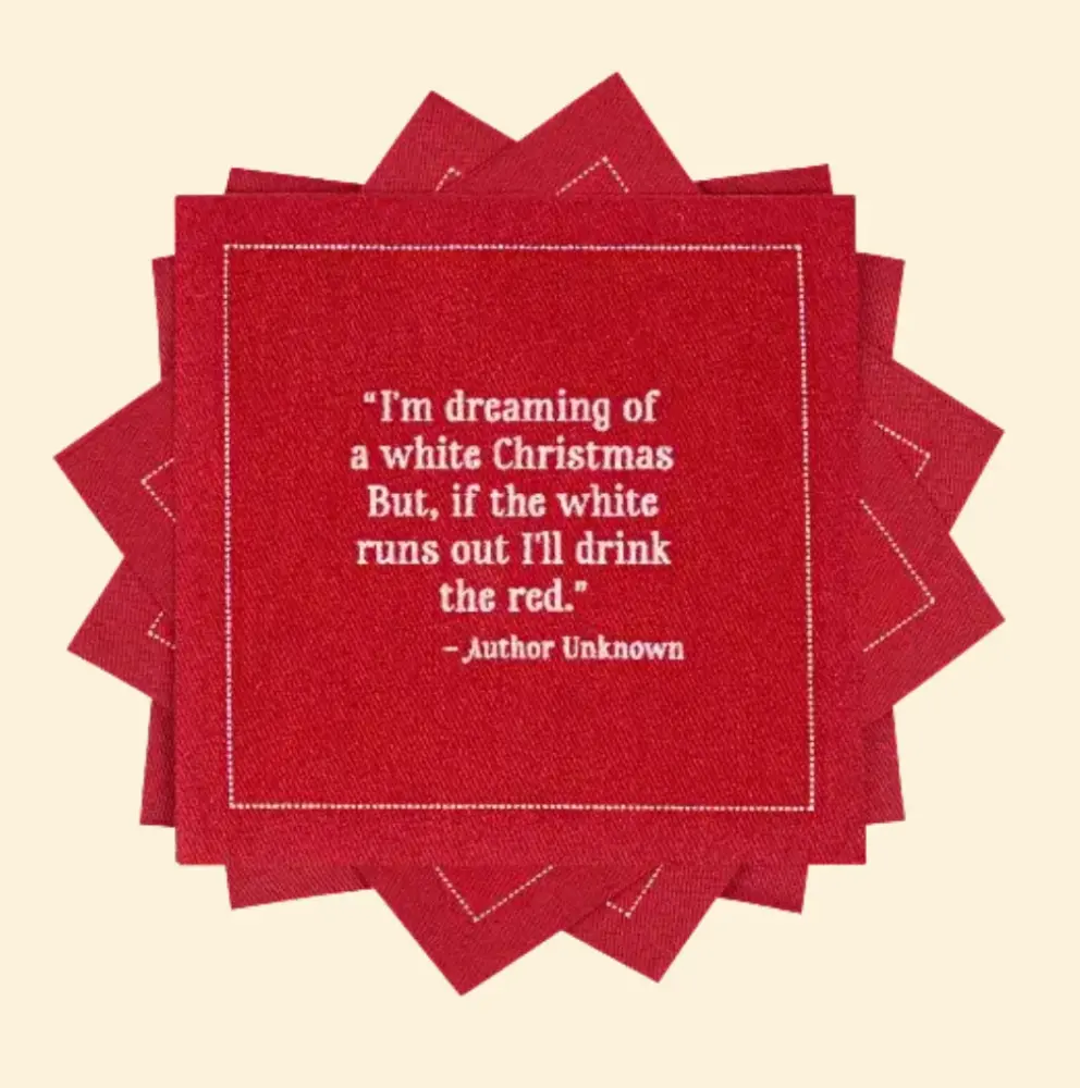 Christmas Quotes Napkins | Biodegradable | Compostable