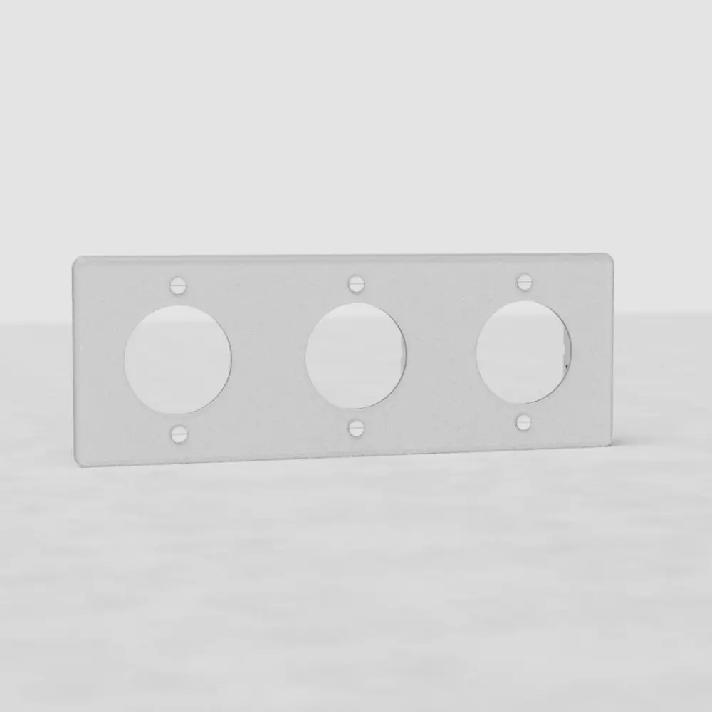 Kew Triple Socket Plate - Clear | Pearl Disposable Paper