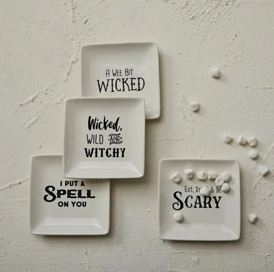 Square Stoneware Plate 50 Count Plates