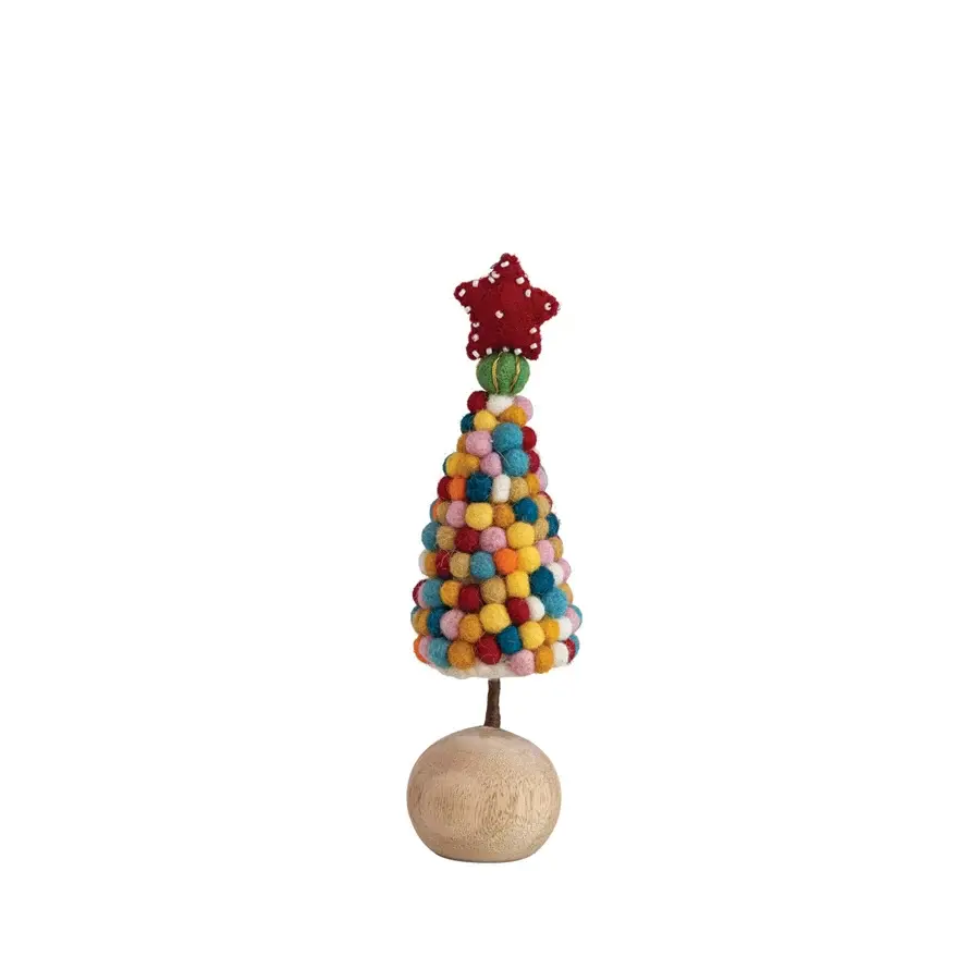 Wool Felt Pom-Pom Tree 1000+ Confetti Pieces