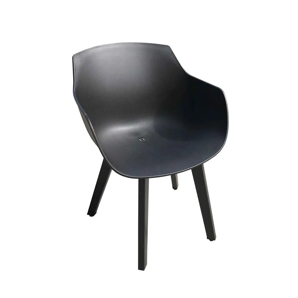 Molded Plastic Armchair Indoor or Outdoor Use, Midnight Baker's Secret