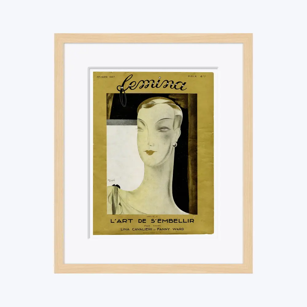 Original Vintage Femina Magazine Cover, December 1927