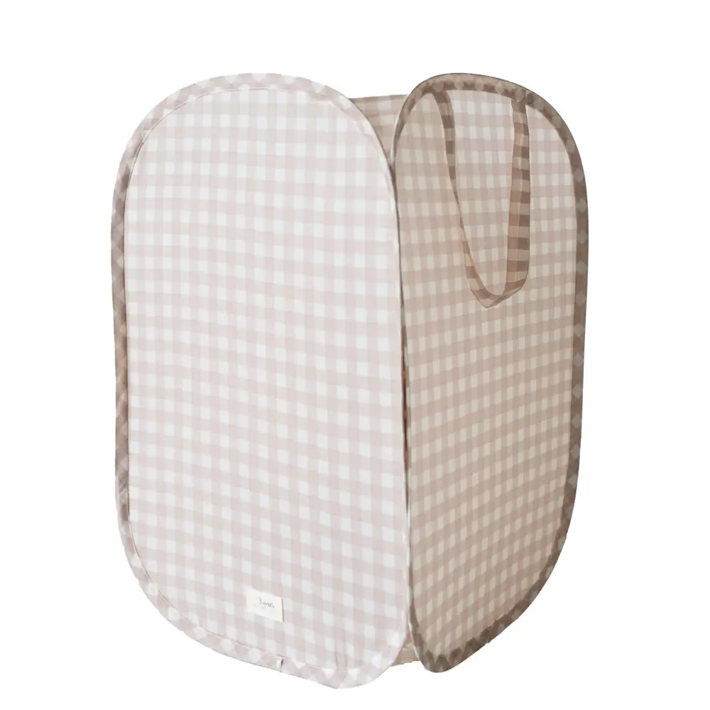 Foldable Drying Recycled Pop-Up Laundry Hamper - Gingham