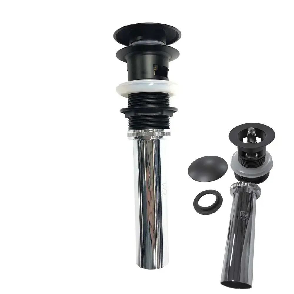 Lavatory Basin Pop-Up Drain, Flat Black Finish