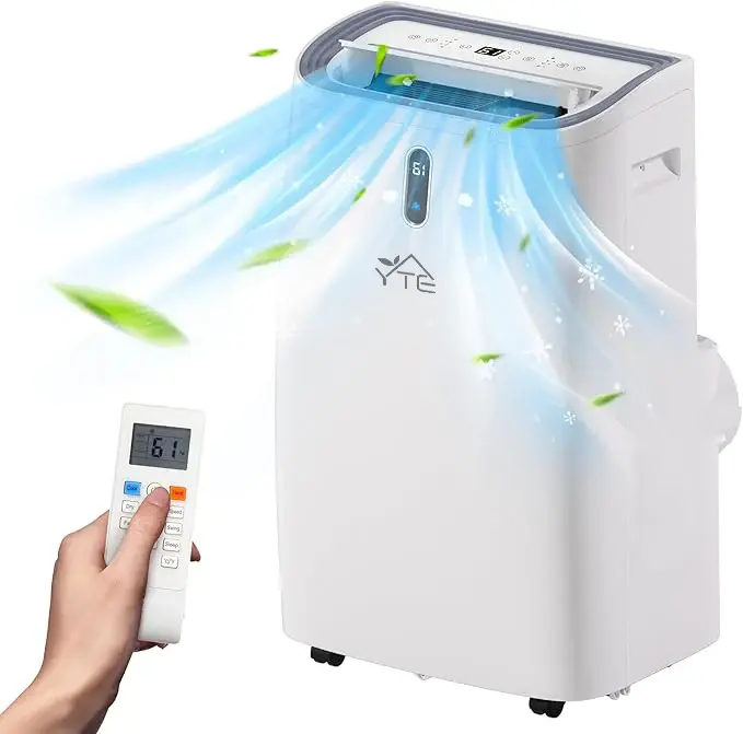 YTE 14,000 BTU Portable Air Conditioners Room Up to 700 Sq.Ft, Brisk, Heat, Dehumidifier & Fan 4 1 Portable AC Unit, Room ...