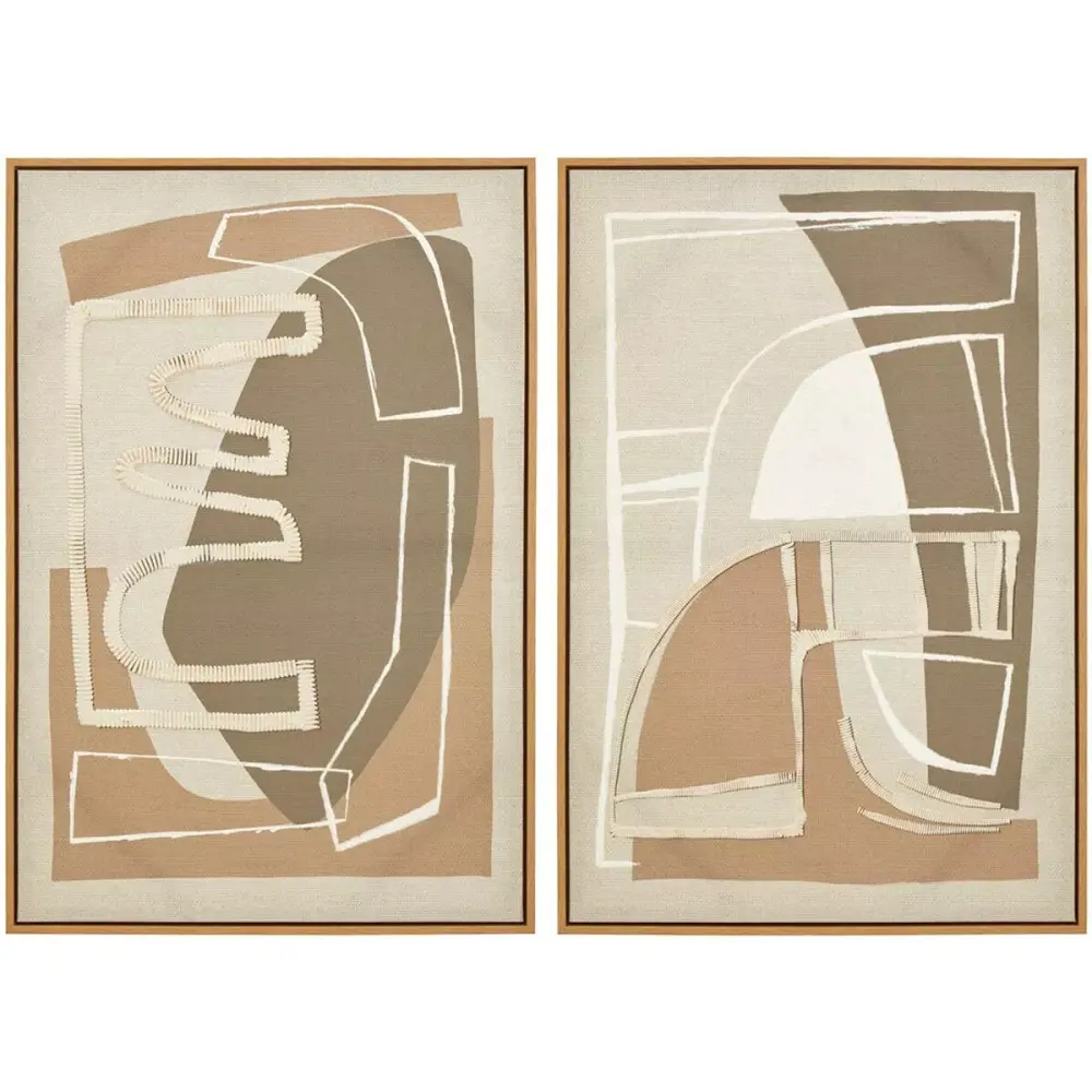 Astratto Set 2 Neutral Abstract Sailcloth Wall Art