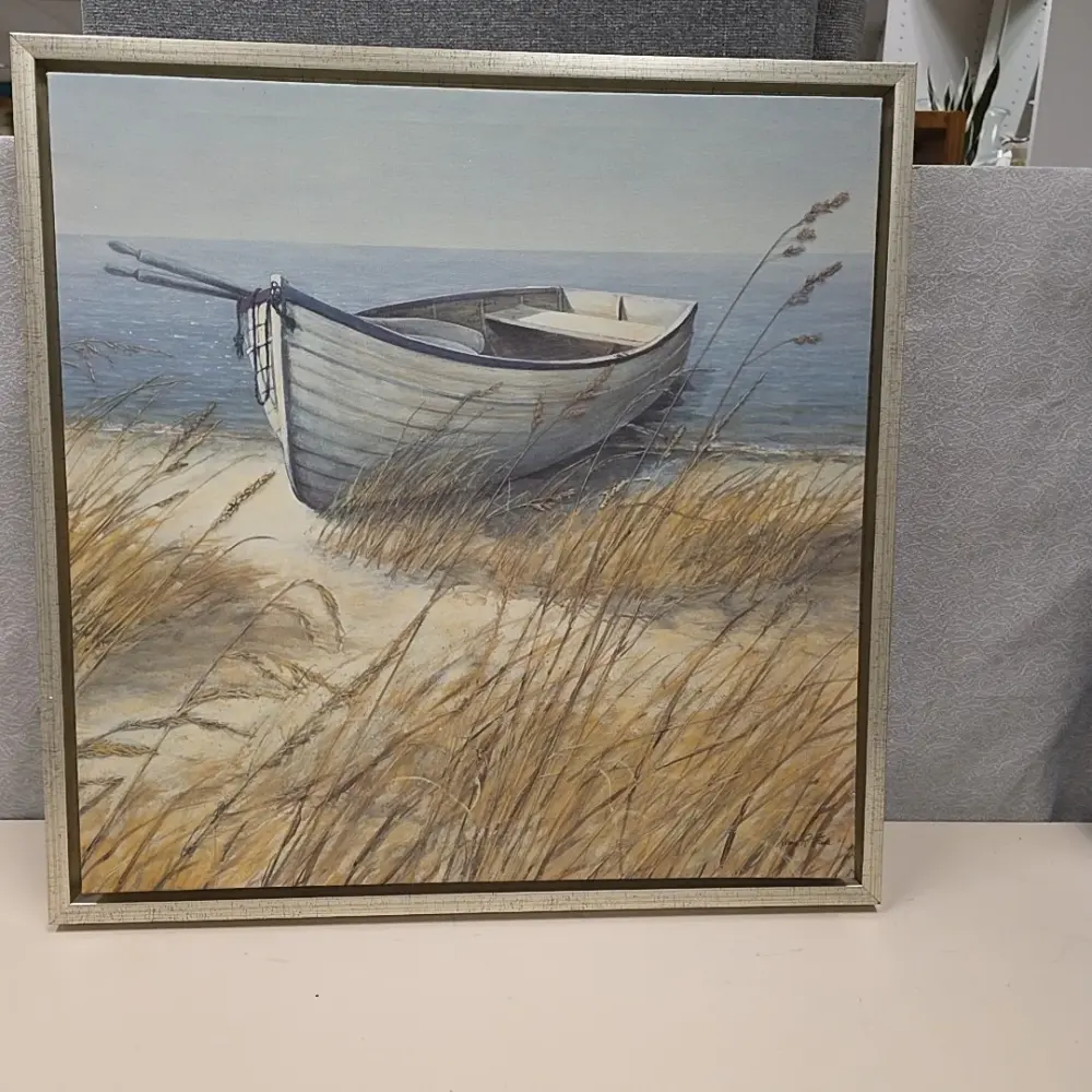 BOAT ON SHORE PRINT - High Resolution Print