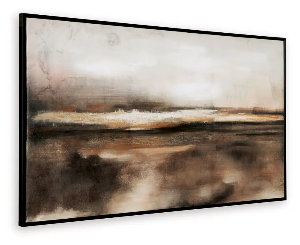 Drewland - Wall Art - Black / Espresso / Orange | Wall Art Decor