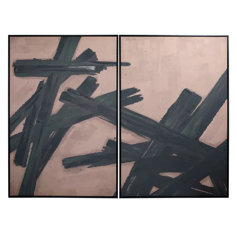 Impasto Brushstrokes Set 2 Framed Sailcloth Wall Art